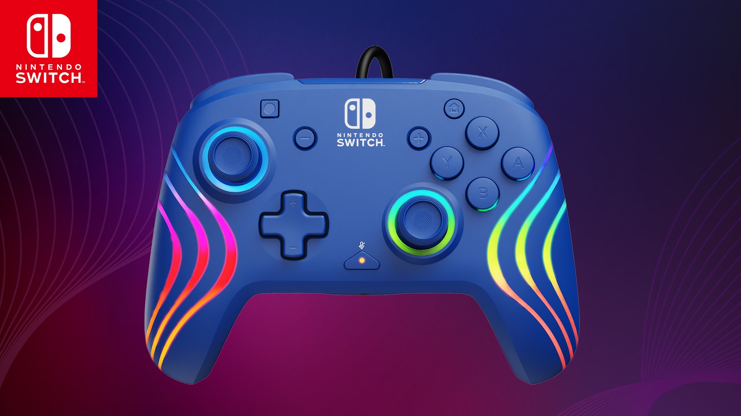 Controller - PDP Afterglow Wave Wired-ontroller - Nintendo Switch